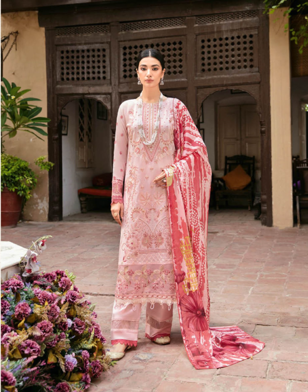 Pink-Ramsha Mashaal Luxury Lawn vol 08
